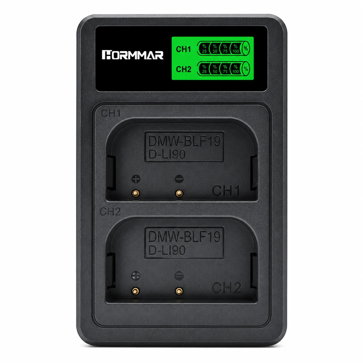DMW-BLF19E BLF19 LED USB Dual Battery Charger for Panasonic DMW-BLF19 Lumix DC-G9 DC-GH5 DMC-GH3 DMC-GH3K DMC-GH4
