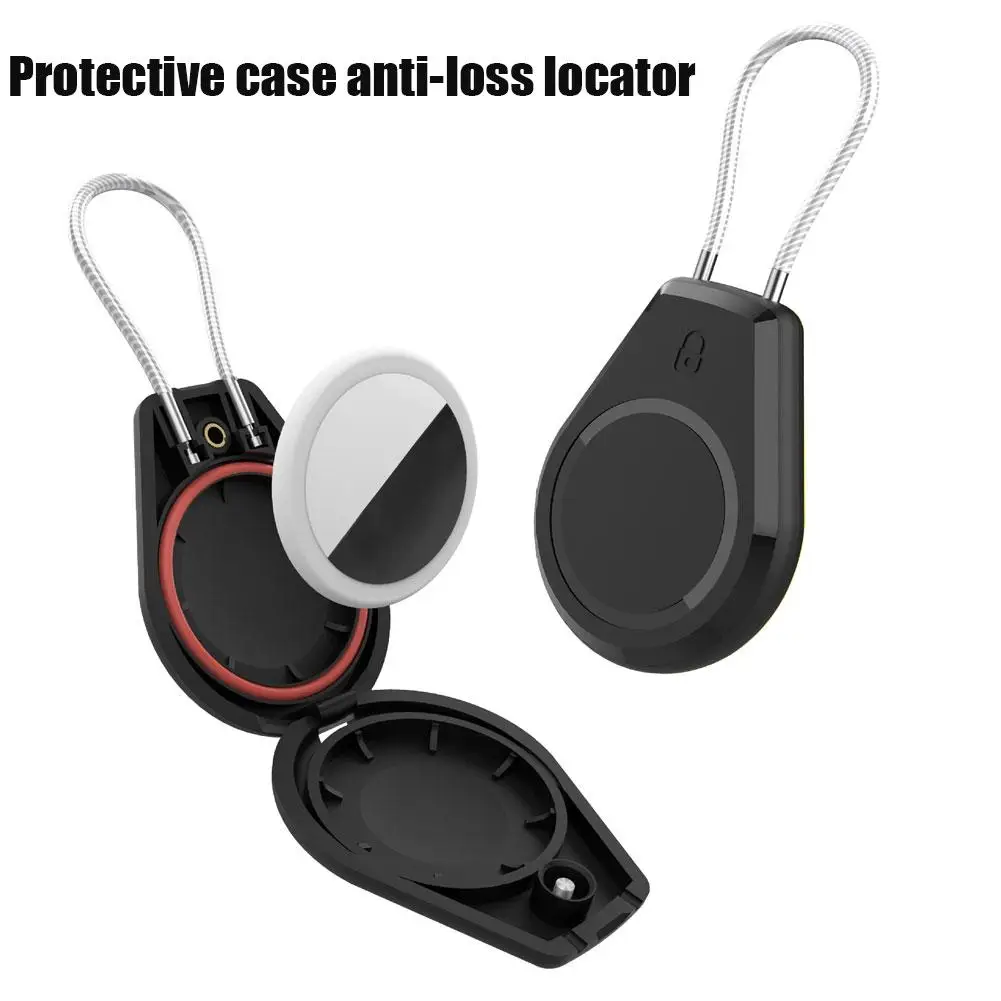 For Apple Protective Case With Steel Wire Anti-lost Rope Waterproof And Dustproof Locator Protective Case for airtag R4Y8