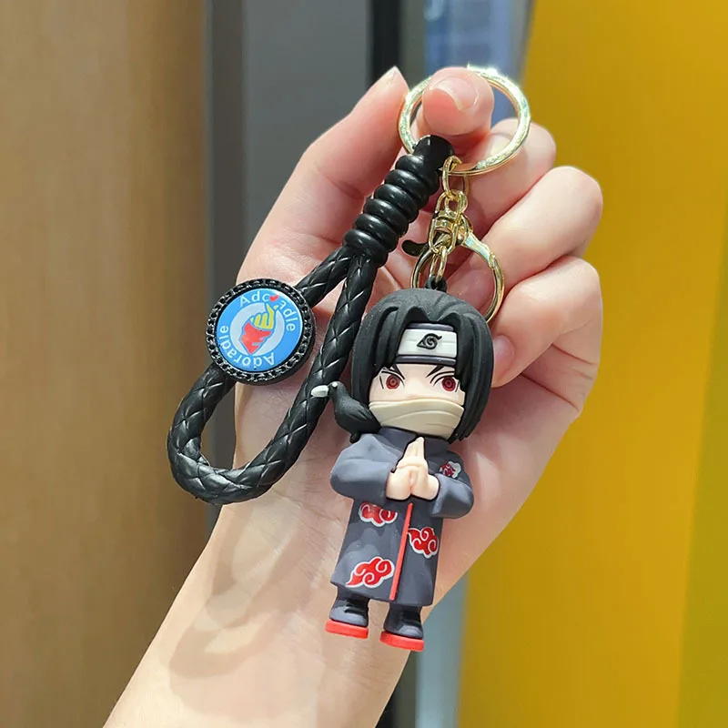 New Naruto Cartoon Silicone Keychain Anime Peripheral Backpack Pendant Creative Decoration Birthday Gifts for Boys and Girls