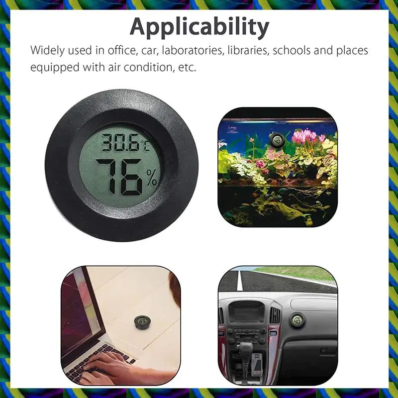 يوميا 25-حزمة مقياس الرطوبة ميزان الحرارة الرقمي شاشات كريستال بلورية مقياس الرطوبة لأجهزة ترطيب مزيلات الرطوبة Gre
