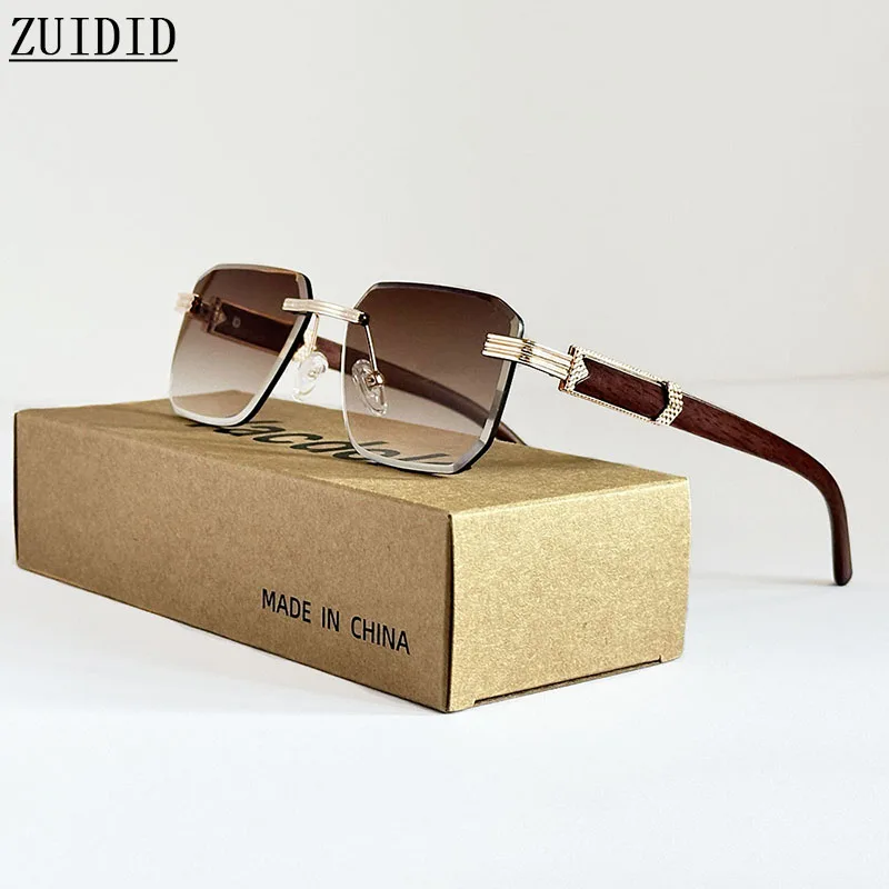 2025 drewniane okulary przeciwsłoneczne damskie modne luksusowe kwadratowe okulary przeciwsłoneczne męskie Vintage modne okulary wakacje Lentes De Sol Mujer Luxe Okulary