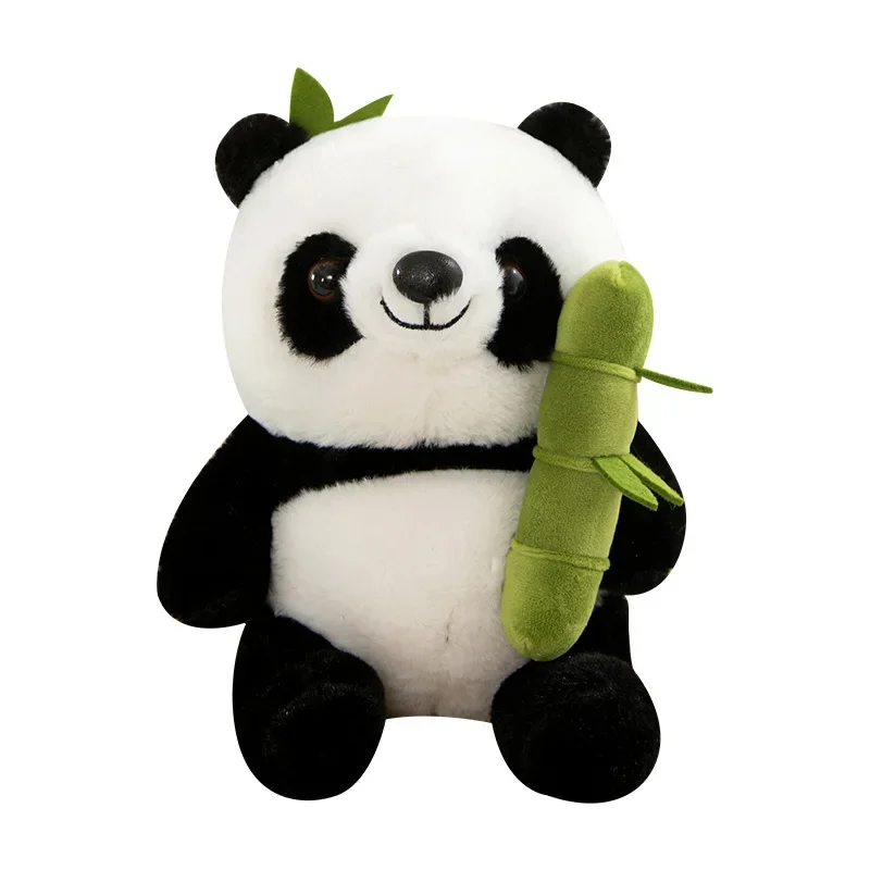 Bamboo Tube Panda Holding Bamboo Kids Gift Cute National Treasure Giant Panda Doll Fubao Huahua Gift Sofa Decoration 25cm