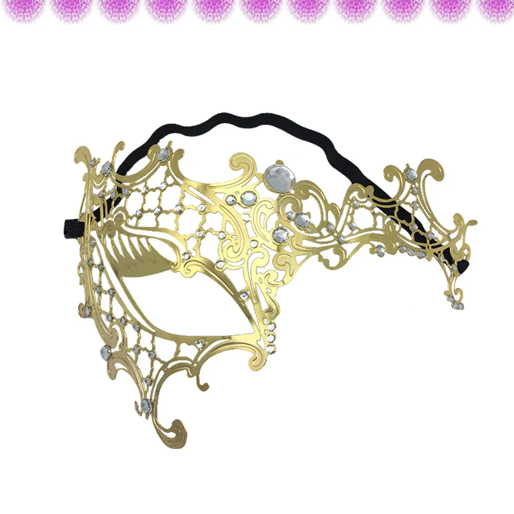 

Golden Hollow-Carved Half Face For Halloween Carnival Cosplay Party Venetian Masquerade Mens Kids Accessory