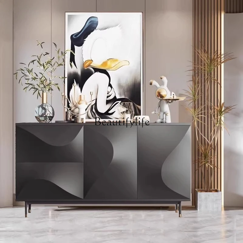 

-*Italian personalized and creative side tea cabinet, surprising style light luxury door cabinet