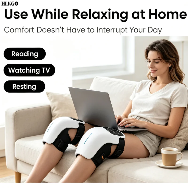 Air Pressure Knee Massager Wireless Electronic Vibration Warm Compress Leg Joint Care Knee Comfort Muscle Relax Home Use