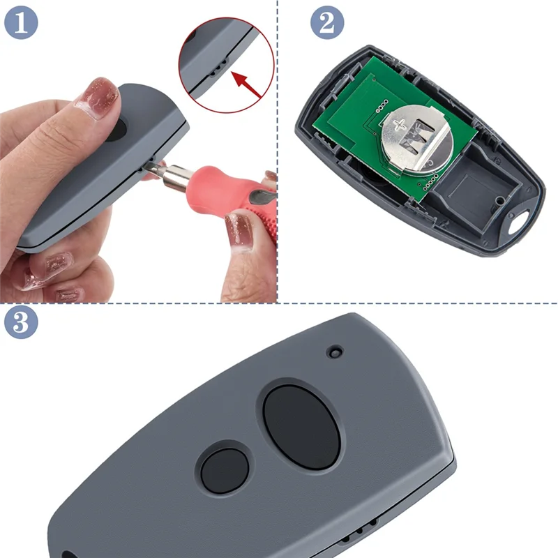 

AA08-2 Pcs Garage Remote Control For Marantec Digital 302, 304, 382, 394, 392, 313,433.92Mhz Multi-Bit Garage Door Opener