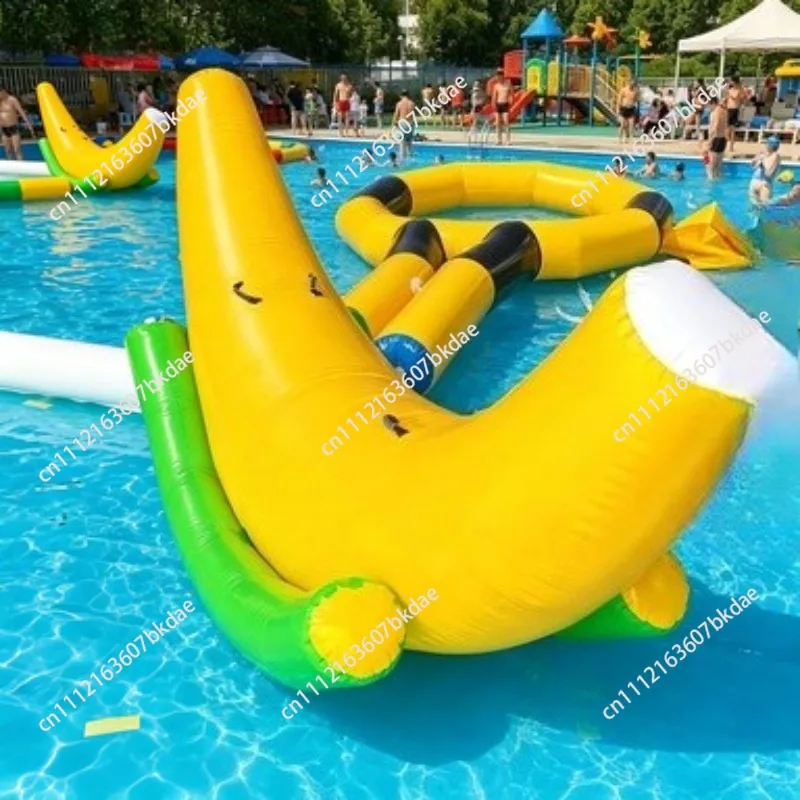 mini seesaw 2025 NEW Inflatable water banana seesaw park naughty castle amusement equipment manufacturer