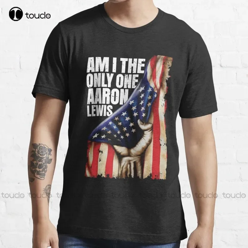 New Am I The Only One Aaron Lewis Usa Flag  T-Shirt Cotton Tee Shirt