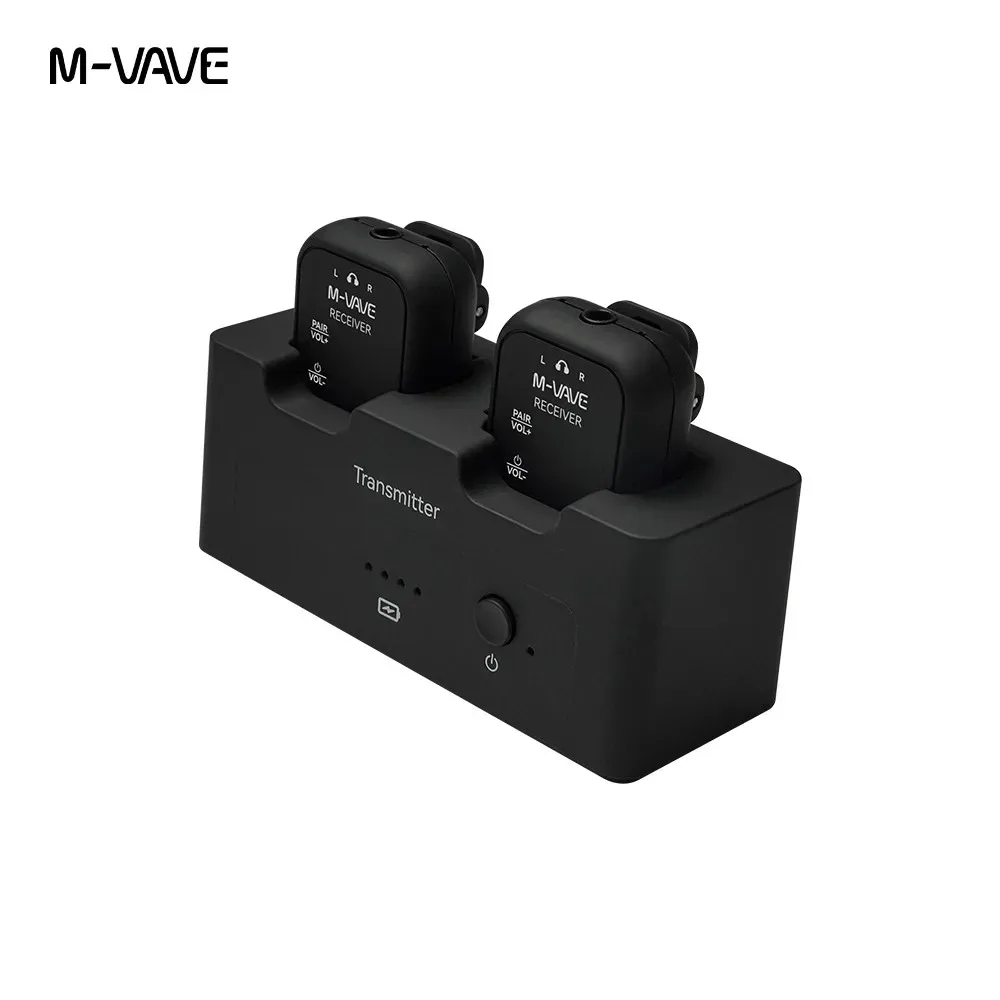 M-VAVE WP-12 Wireless Earphone Monitor System 2.4GHz 1T2R System W/Ultra-Latency 24H Playback 1800mAh Charging Case view 2