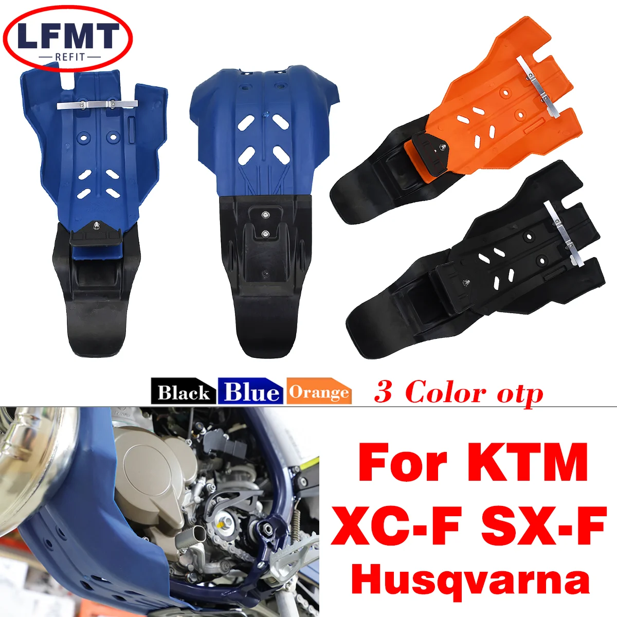 Motorcycle Engine shield Frame Protector Cover Guard Skid Plate For KTM XC-F SX-F 250 350 HUSQVARNA TE TC FE FC 300 2016–2023