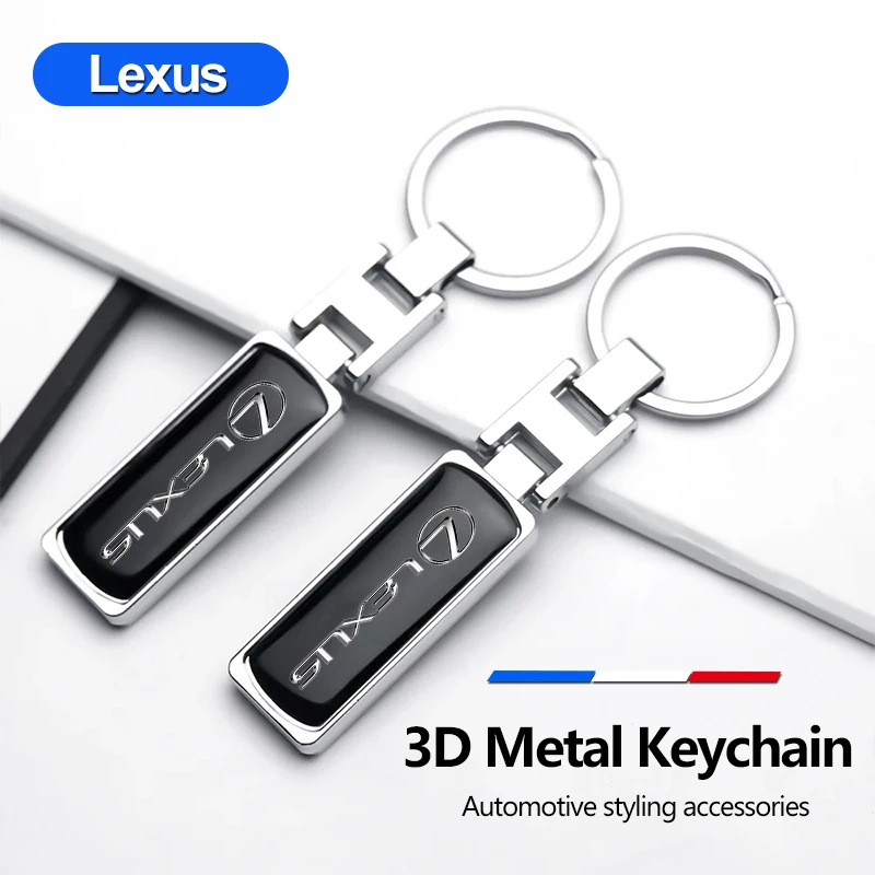 Car Alloy Keychain Rubber Pendant Keyring Accessories For Lexus RX330 IS250 Ct200h ES300h RX350 IS300h NX300h RX400h ES350 GS300