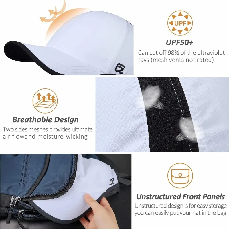 GADIEMKENSD Quick Dry Men Baseball Cap Outdoor Mesh Breathable Sports Hat For Women Hiking Fishing Sunbonnet Golf Adjustable Hat