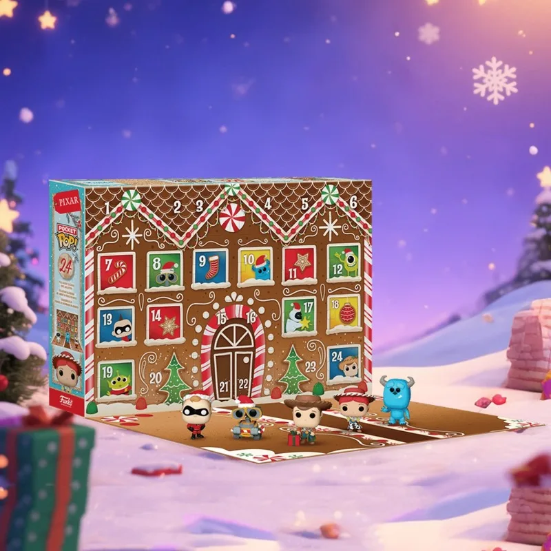 FUNKO POP《Pixar Woody عيد الميلاد تقويم القدوم صندوق أعمى》 أنيمي عمل سطح المكتب زينة زخرفية نموذج اللعب تحصيل نموذج