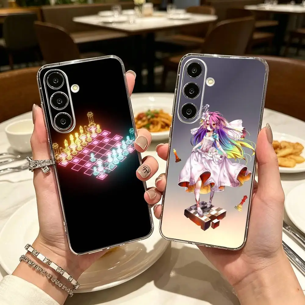 No Game No Life Sora Shiro Clear Hard Phone Case For Samsung A71, A70, A52, A51, A40, A30,Transparent Cover