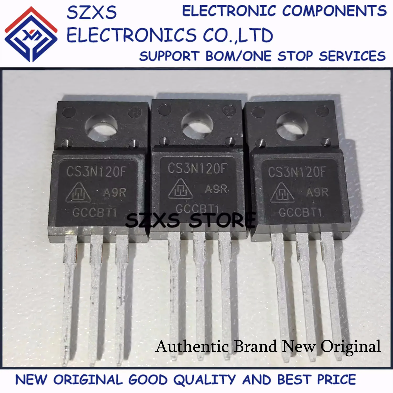 New Original 10Pcs CS3N120FA9R TO-220F 1200V 3A MOSFET Field Effect Transistor In Stock Electronic Components Good Quality