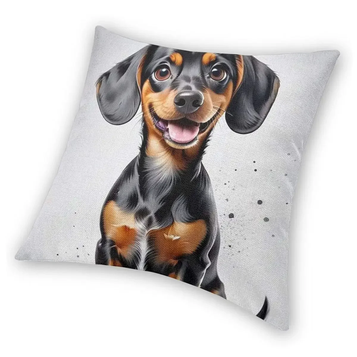 

Dachshund Dog Animal Square Pillowcase Polyester Pillow Cover Cushion Zip Decorative Comfort Throw Pillow For Home Bedroom