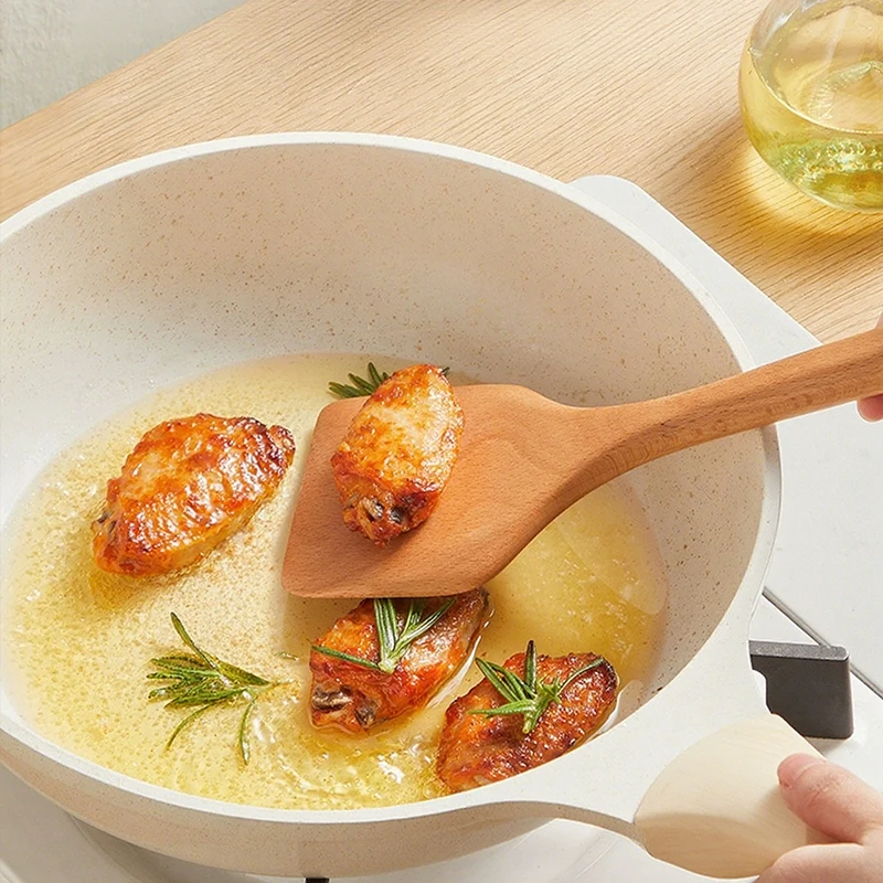 ملعقة من خشب الزان السميك من كوكر كينج، ملعقة خاصة غير لاصقة للقلي، ملعقة مقاومة لدرجات الحرارة العالية، خشبية #3