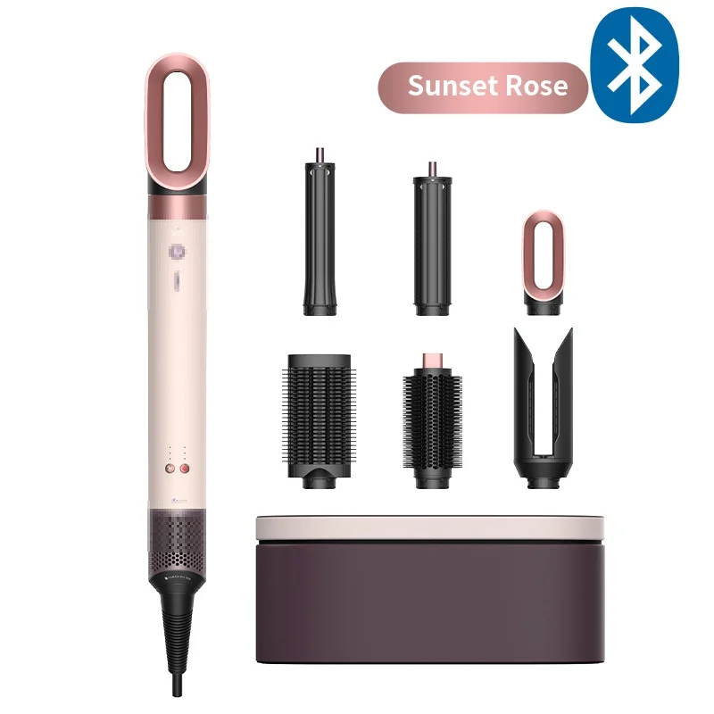 7 in 1 Multi Hair Dryer Styler Auto-Curling Barrel Hot Air Brush Soft Straightening BrushNegative Ion Fast Dry Nozzle Gift Box view 6