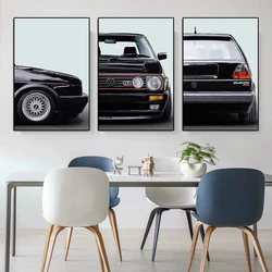 Retro Luxury Sports Car Golf Gti Poster Print Abstract Racing Graffiti Canvas Painting Supercar Club Wall Art Room Home Decor