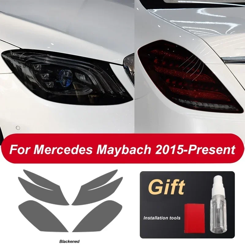 

Car Headlight Protective Film Rear Taillight Transparent Black TPU Sticker For Mercedes Benz Maybach S Class W222 S500 S650 AMG