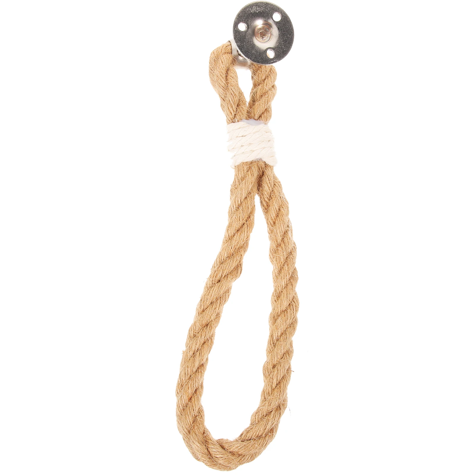 

Boho Jute Rope Towel Stand Handmade Toilet Paper Holder Exquisite Craftsmanship Bathroom Storage Circular Design Rust-Resistant