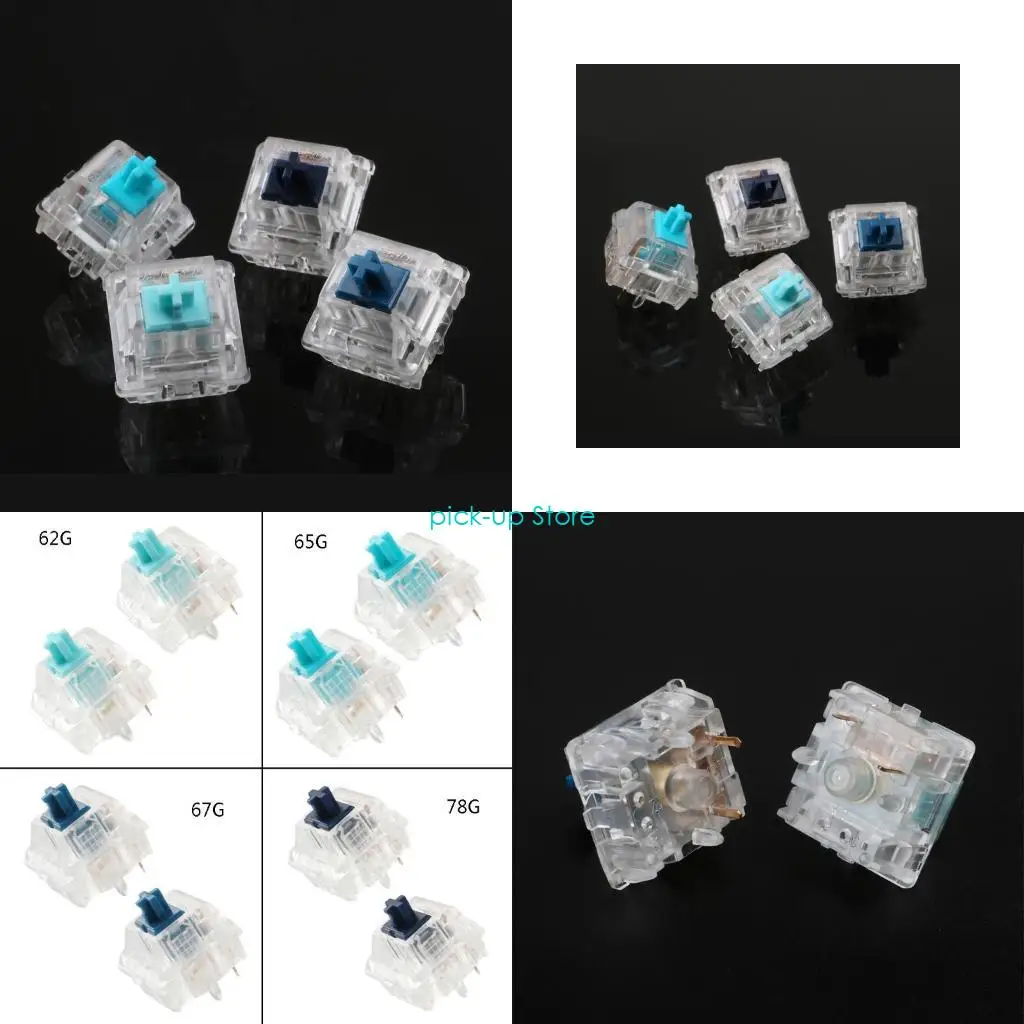 

Q5WA 2Pieces Zealios Zilent V2 Aixs Switch for Mechanical Keyboard Mute Linear Switches 5Pin Customize DIY Long Service
