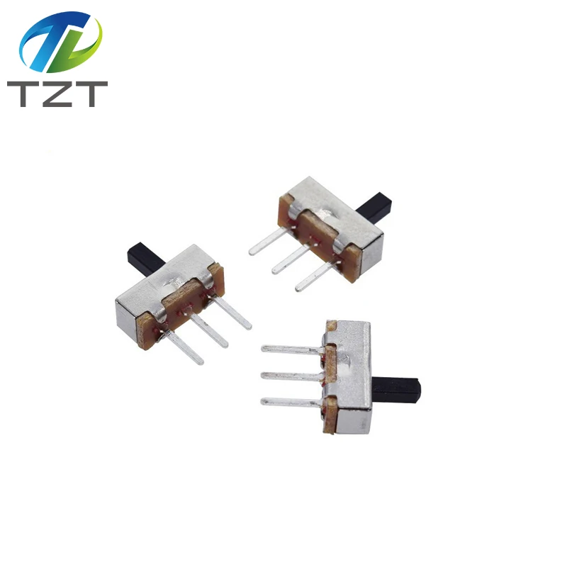 10pcs Interruptor on-off mini Slide Switch SS12D00 SS12D00G3 3pin 1P2T 2 Position High quality toggle switch Handle length:3MM