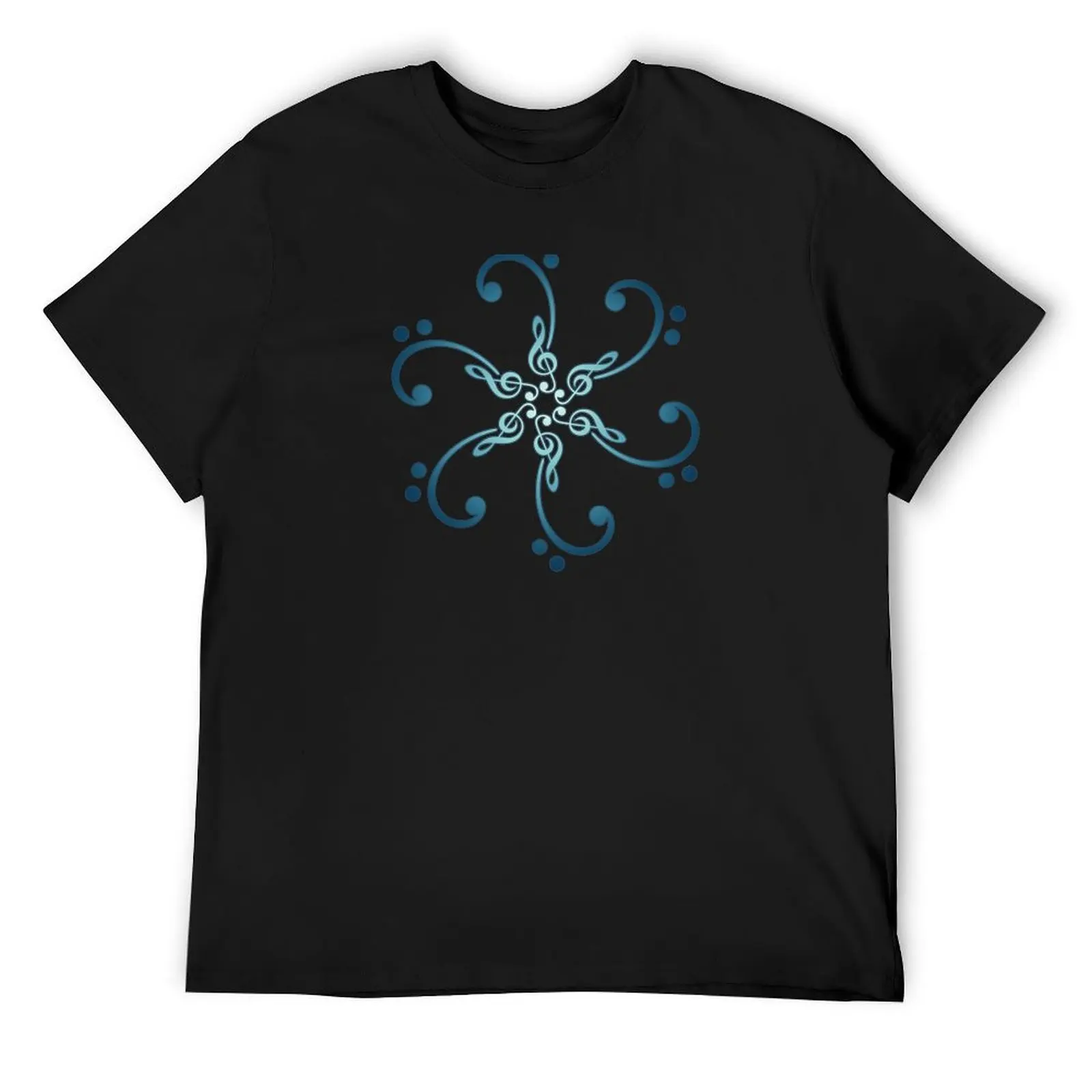 Music, bass clef, treble clef, mandala, musician, classical, musical notes T-Shirt anime clothes compression shirt men