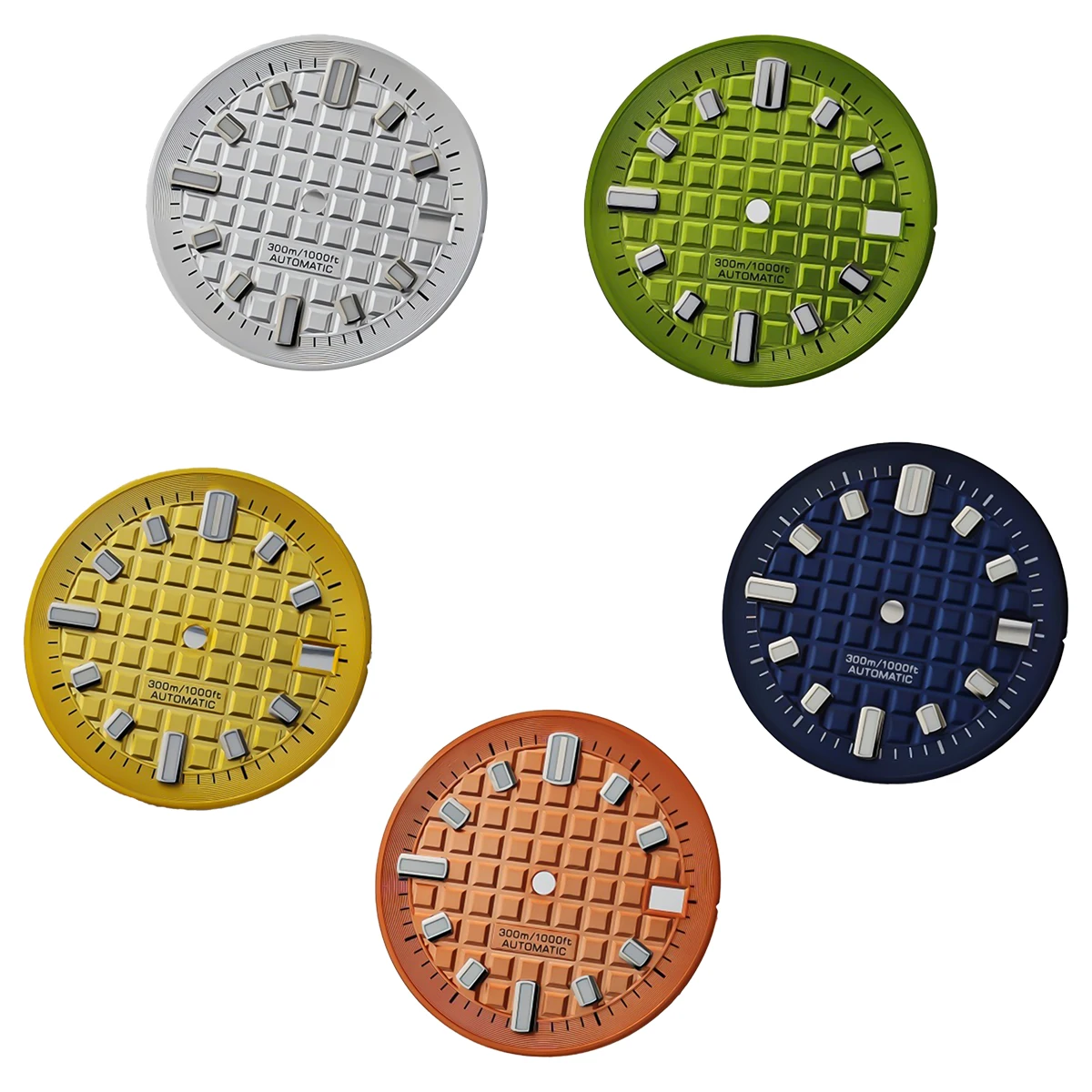 

30 мм циферблат без логотипа, свежий маленький квадратный зеленый люмовый циферблат, совместимый с японским механизмом NH34 NH35 NH36, аксессуары для часов «сделай сам»