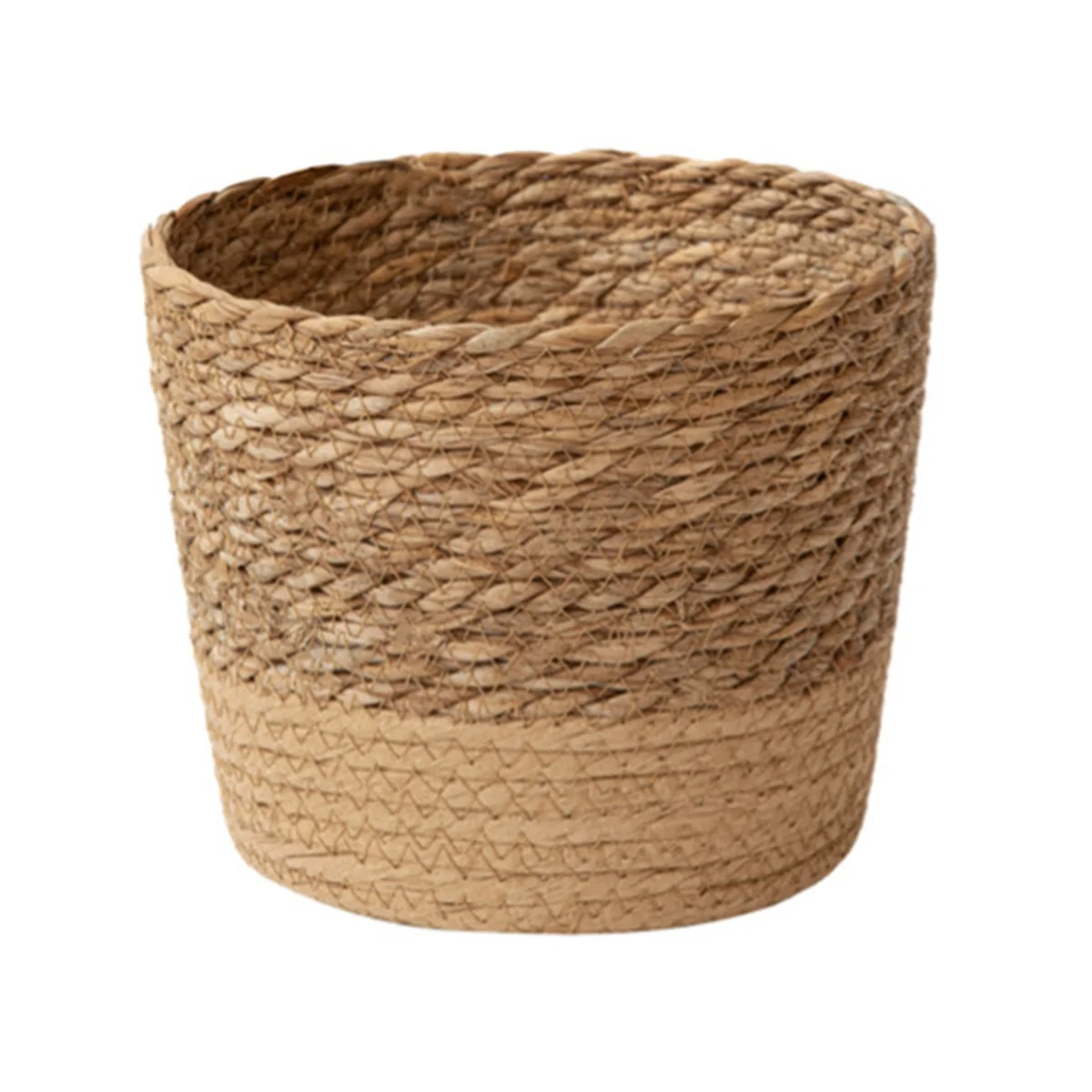 

A95I-Straw Weaving Flower Plant Pot Wicker Basket Rattan Flowerpot Storage Basket Handmade Woven Planter Basket M