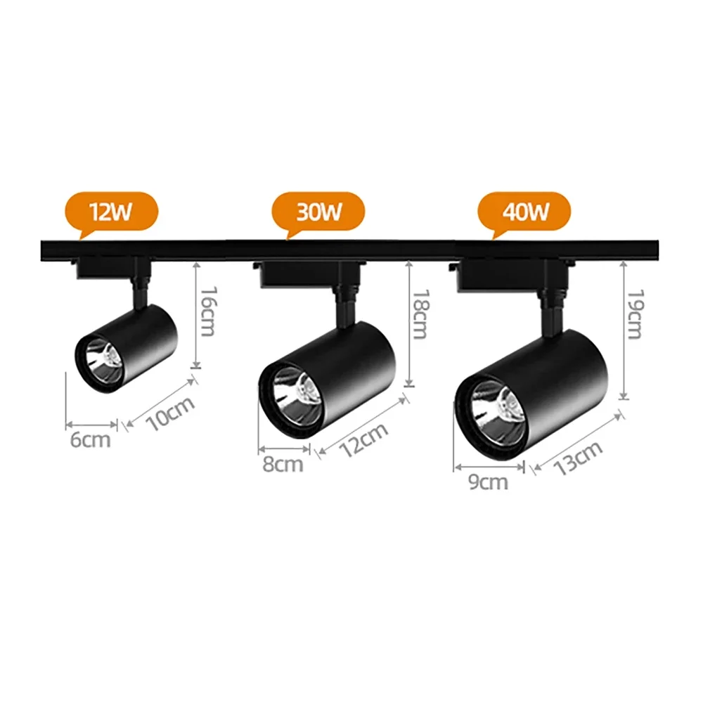 Accesorio de luces LED para el techo, lámpara COB de 180-265V, iluminación del hogar para sala de estar, tienda de ropa, 12/30/40W