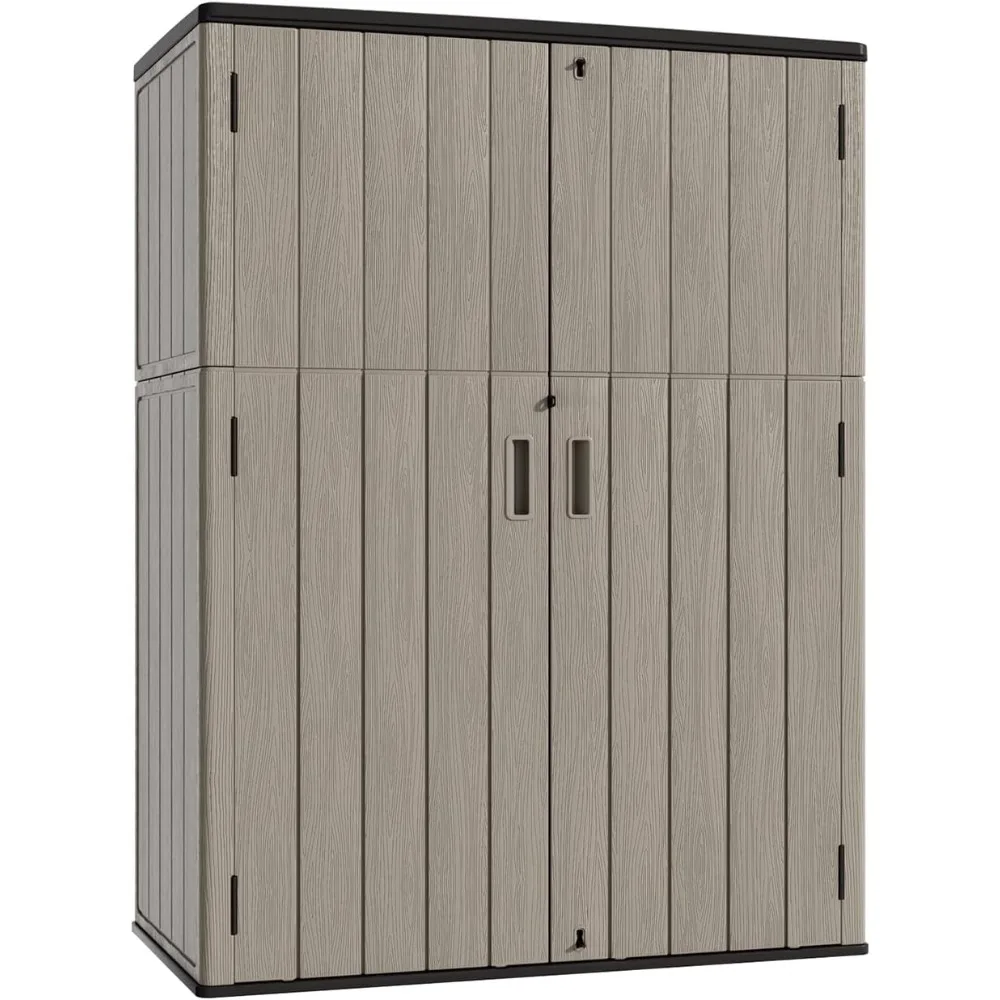 

Outdoor Storage Shed,57 Cu.ft Vertical Outdoor Storage Cabinet Waterproof, Outdoor Resin Tool Shed for Patio Furniture,