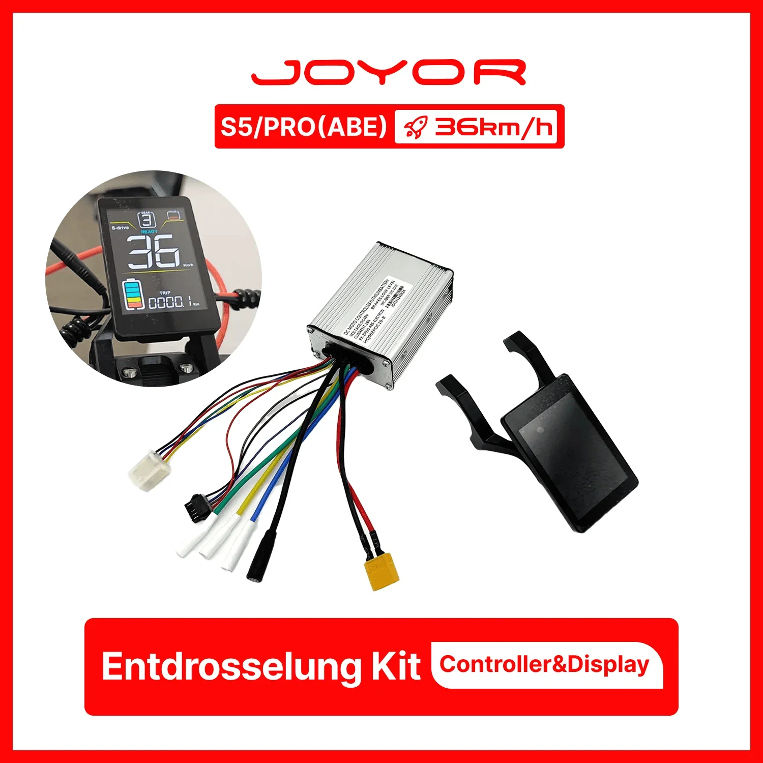 

JOYOR S5 ABE Speed Unlock Kit 36km/h for Increasing Electric Scooter Speed (Includes Controller & Display)