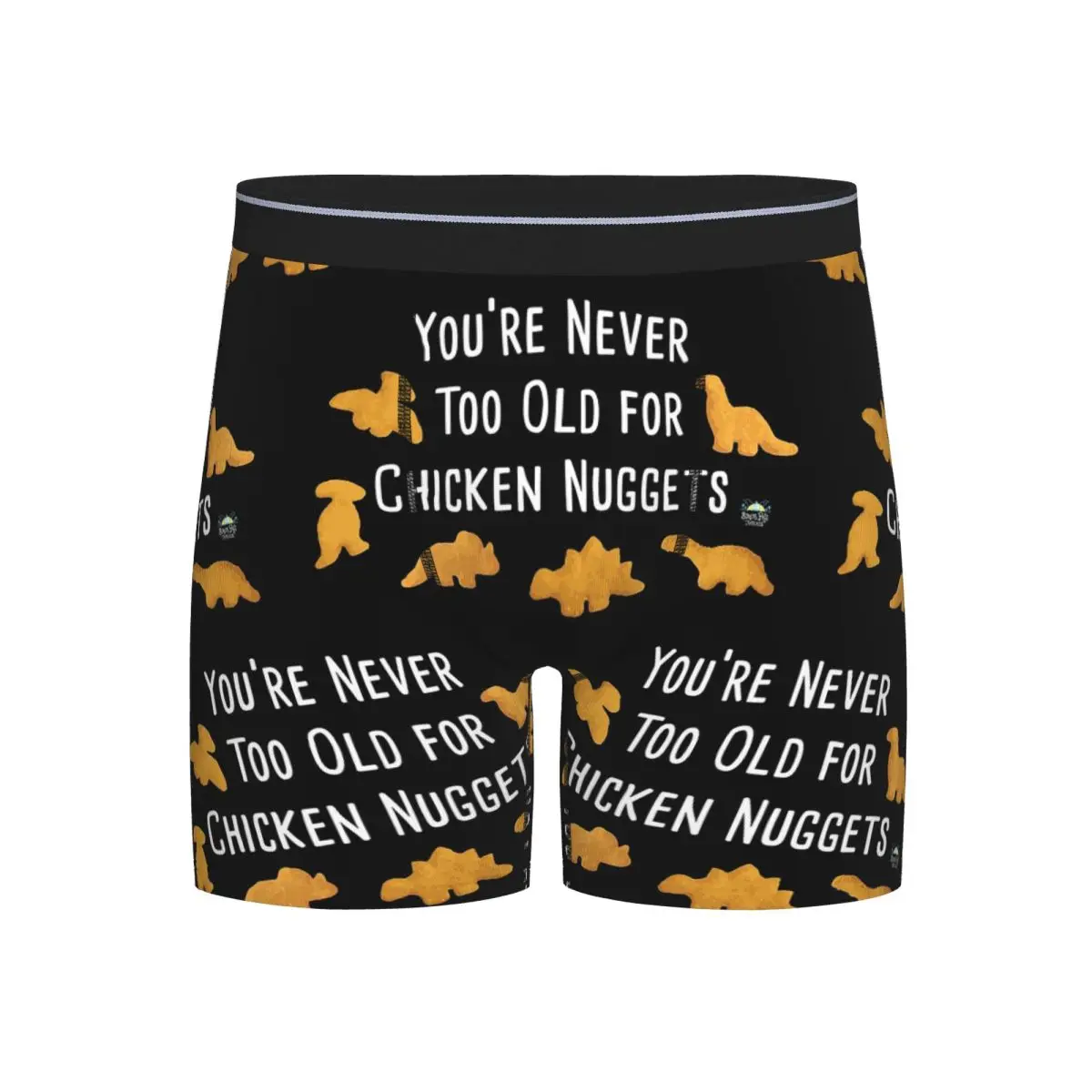 

Long Boxer Underpants Shorts Chicken Nugget Fast Food Dinosaur Dino Panties Men's Ventilate Underwear for Homme Man Gifts