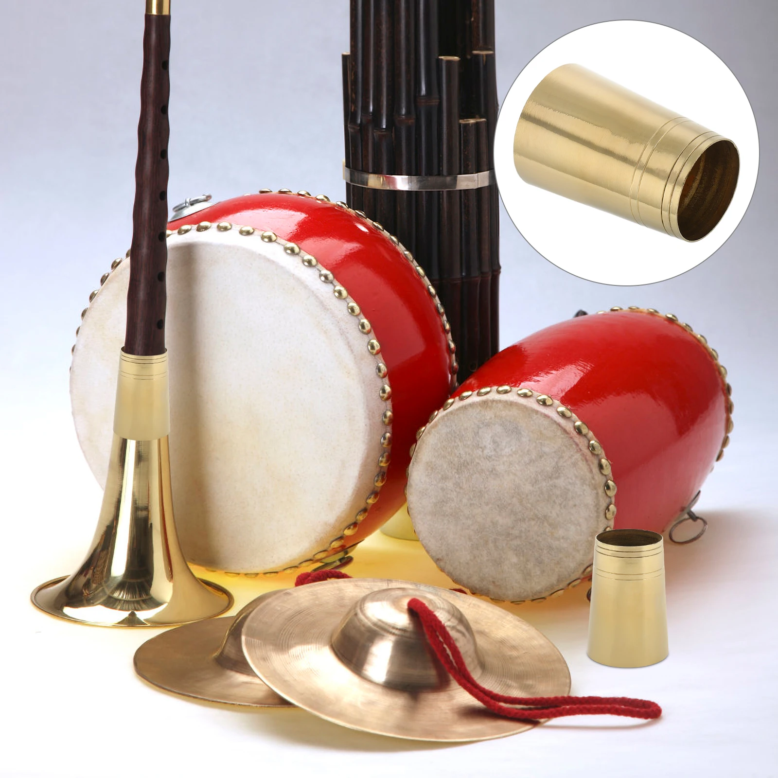 

Suona Copper Set Convenient Tuning Sleeve Horn Cover for Instrument Part Supplies Small Trumpet Adapter