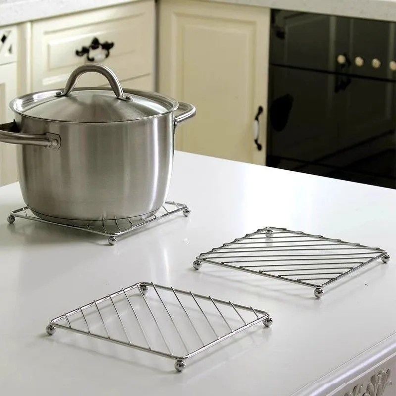 Thickened Stainless Steel Pot Mat Heat Insulation Rack Home Kitchen Universal Steaming Rack Anti Scald Bowl Dish Rack Multi Rack
