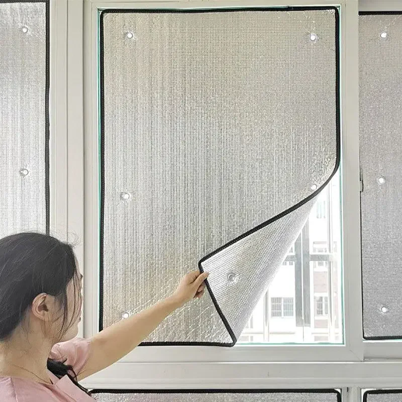 

1pcs Window Sun Shade Film Home Sunshade Protector Pad Aluminum Foil Anti-UV Insulation Film Window Privacy Film Sunshade