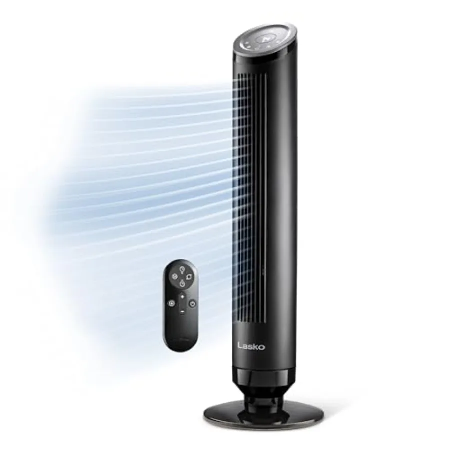 

Ascend 36 Tower Fan for Bedroom, Living Room, Home Office - Black ABS Plastic - 29 ft/s Airflow, 90 Oscillation, AirSense, Mesh