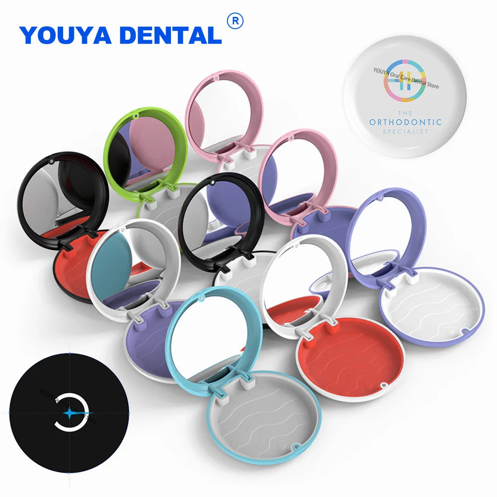 

Customized Logo Orthodontic Denture Storage Box Mouth Guard Case False Teeth Protective Container Oral Care Dentistry Supplie