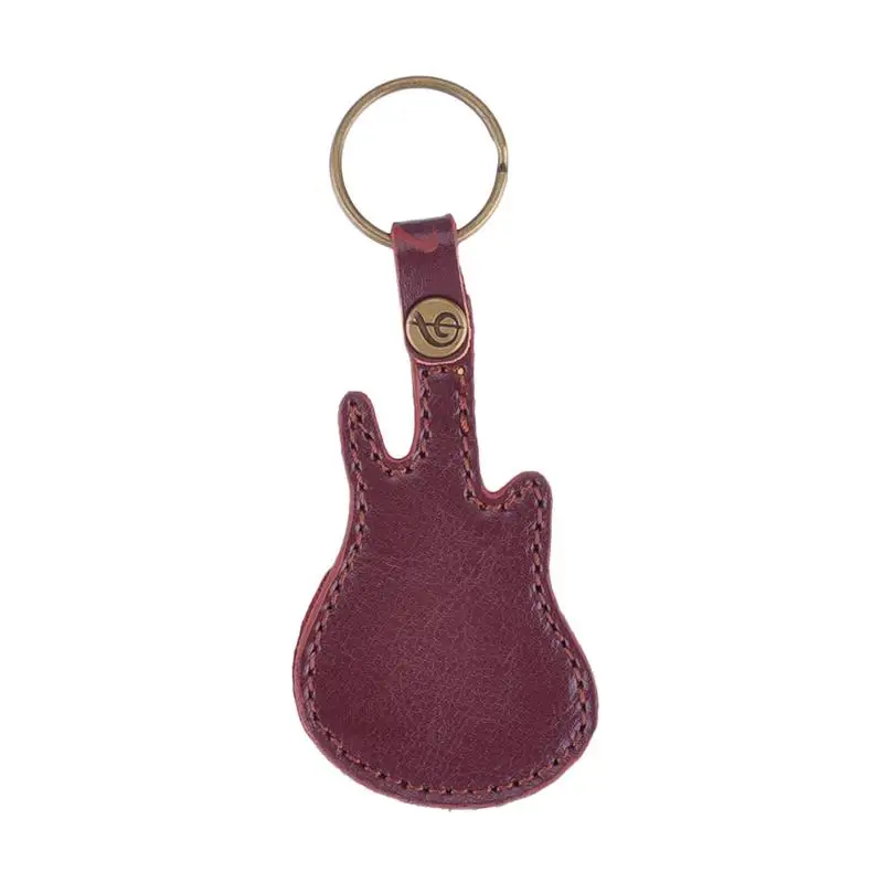 PU Leather Key Chain Guitar Picks Holder Keychain Plectrums Bag Case Supplies String Instrument Accessories