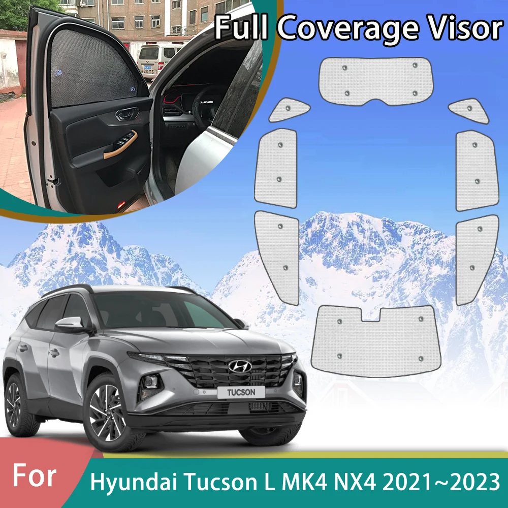 

Car Sunshade For Hyundai Tucson L MK4 NX4 2021 2022 2023 Accessories Auto Outdoor Sun Protection Parasol Window Curtains Visor