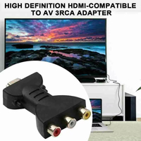 HDMI To AV Adapter Cable 3RCA Lotus Head Red White Yellow HDMI2AV Converter HDTV To Audio Video Converter Connector For HDTV DVD