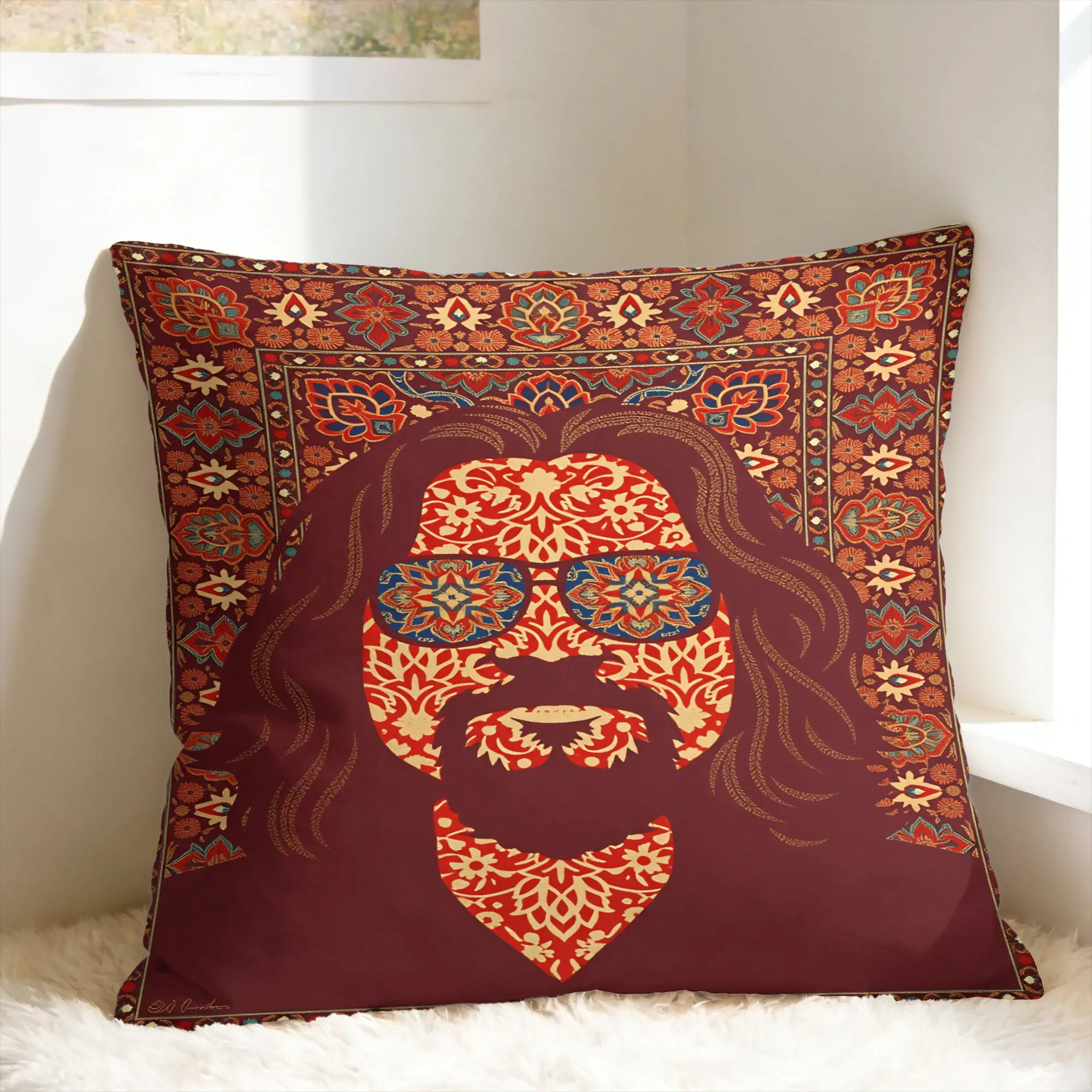 The Dude Big Lebowski Pillow Cover  Soft Cushion Cover Retro Trendy Pillow Case For Office Car Home Decor