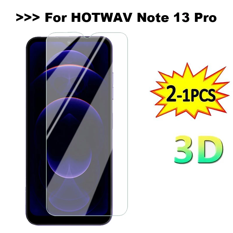 2-1PC Tempered Glass For HOTWAV Note 13 Pro Phone Film 9H HD Protective Glass Cover For HOTWAV Note 13 Pro Screen Protector 6.6