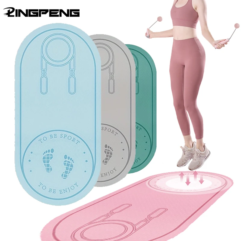 Heimgebrauch Sport Yoga Matte Springseil Matte Stoßdämpfung Kissen Fitness Tanz Indoor Springseil Übung Pad Lauf Matte