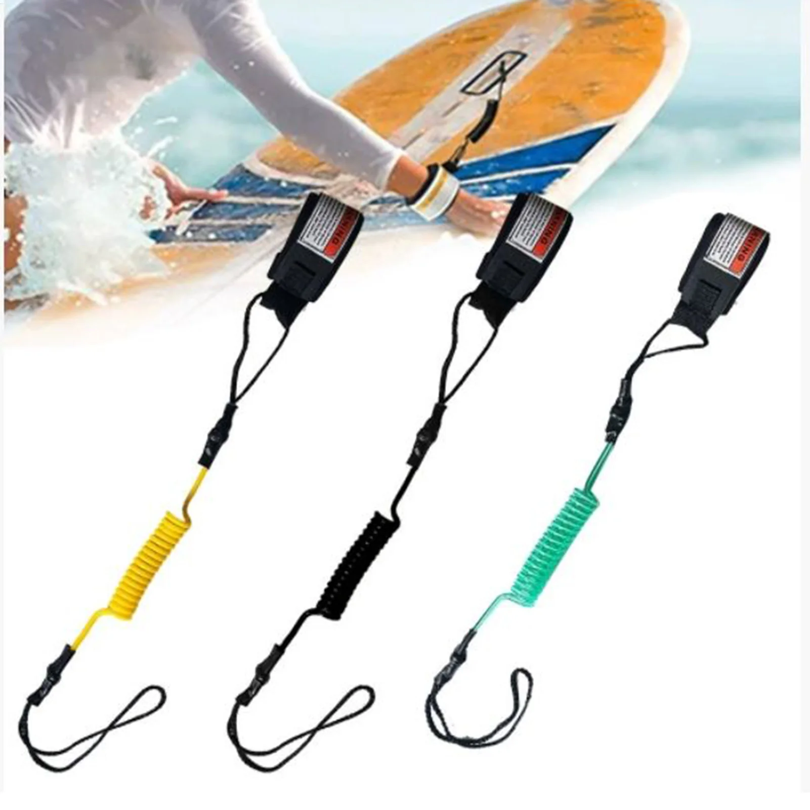 TPU Surfbrett Leine Einstellbare Sicherheit SU P Frühling Handgelenk Strap Stand-Up Paddle Board Bein Seil Schwimmende Boards Surfen Zubehör