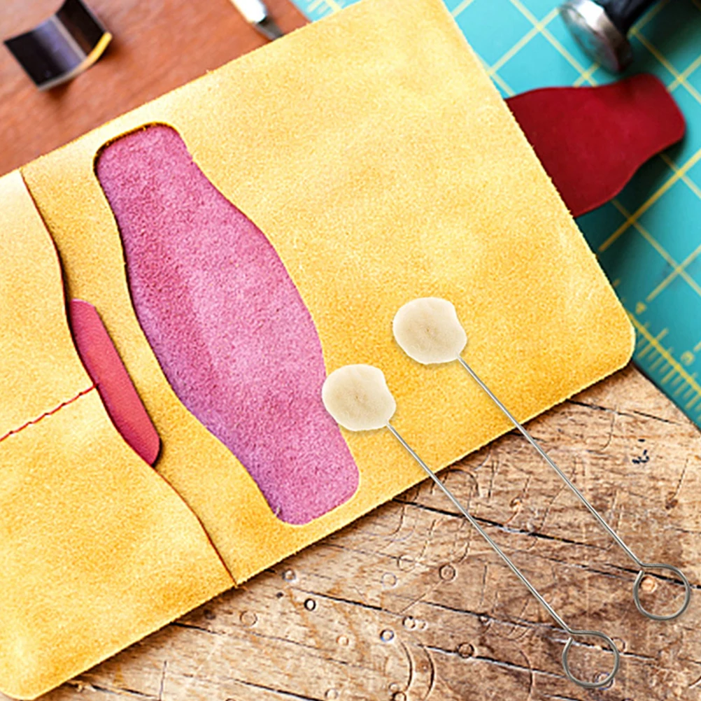 40 قطعة فرشاة كرة صوف مقبض حديد لأداة تنظيف قضيب الصبغ المنزلية الحرفية الصباغة متعددة الأغراض Dauber