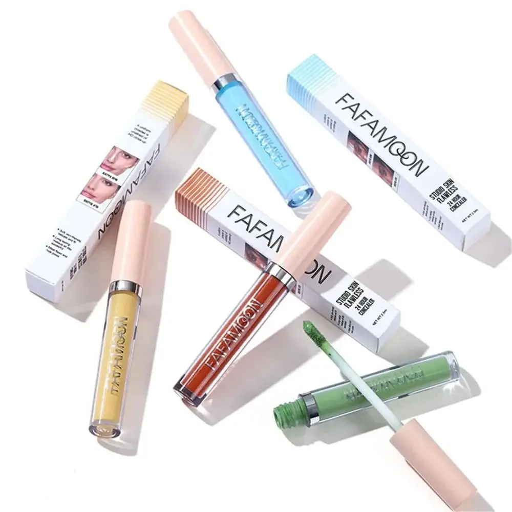 جديد 2.5 مللي غطاء خافي عيوب سائل بقعة حب الشباب الهالات السوداء كريم أساس مكياج الوجه تغطية كاملة ظلال ملونة خافي عيوب البشرة