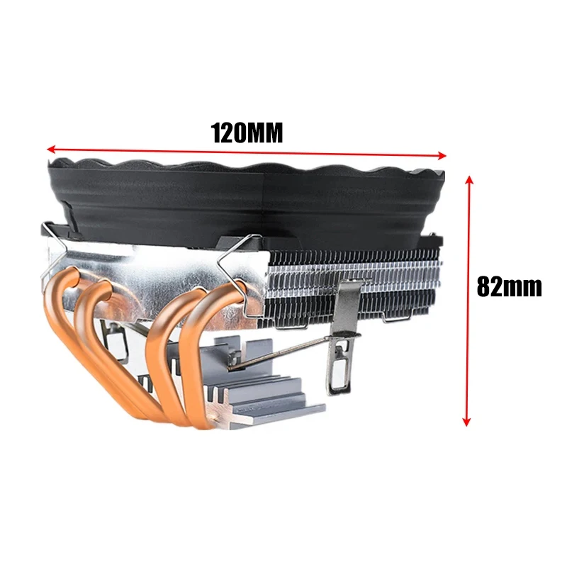 120MM CPU Air Cooler 4 Heat Pipes CPU Air-Cooling Radiator For Intel  LGA 2011 1700 1150 1151 1155 1366 X99 X79 AMD AM3 AM4 AM5