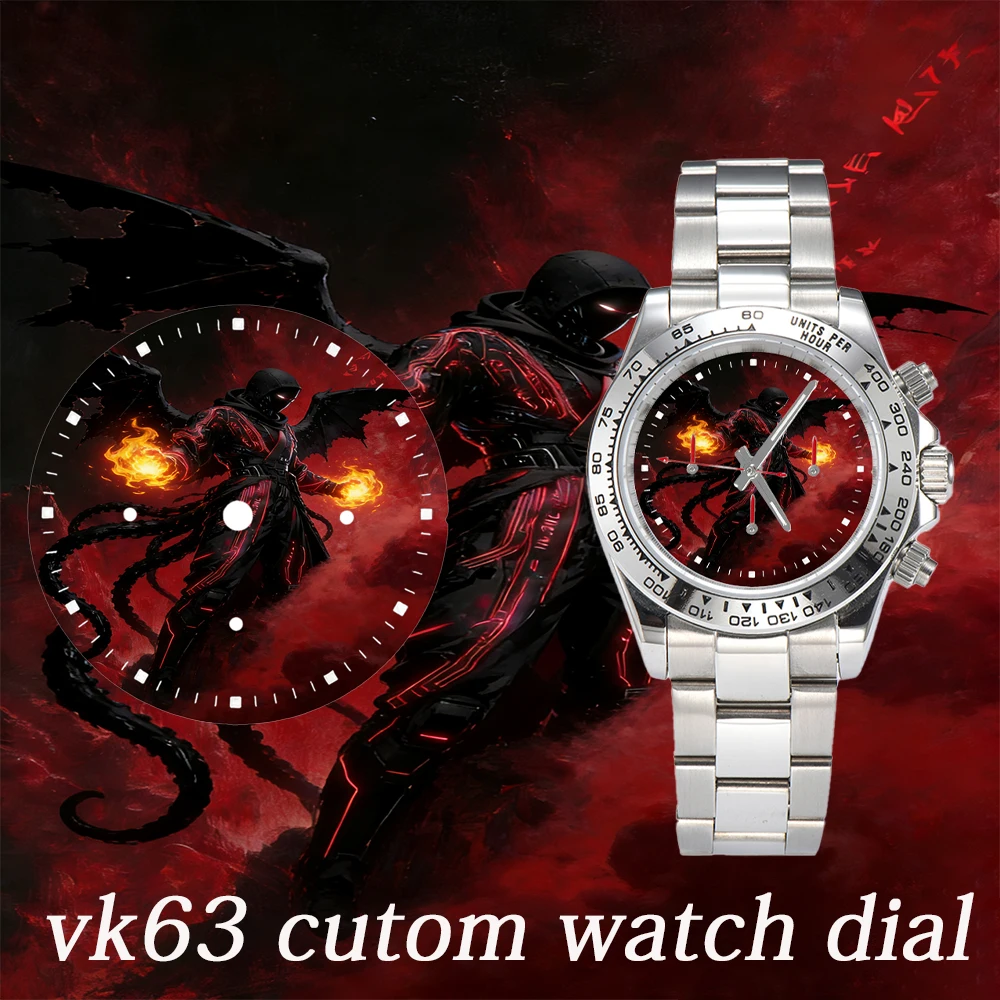 

Новый кварцевый механизм VK63, циферблат 29 мм, модифицированный многофункциональный креативный циферблат VK63, аксессуары для часов.